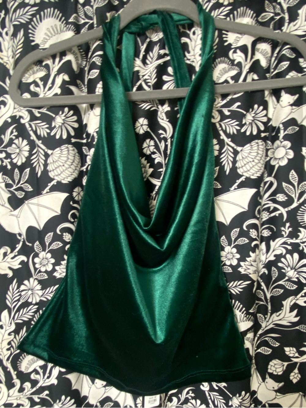 Fashion Nova Velvet Cowl Neck Halter Top
